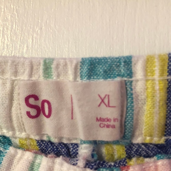 SO Kohl's Summer Shorts Multicolor Stripes - Picture 8 of 8